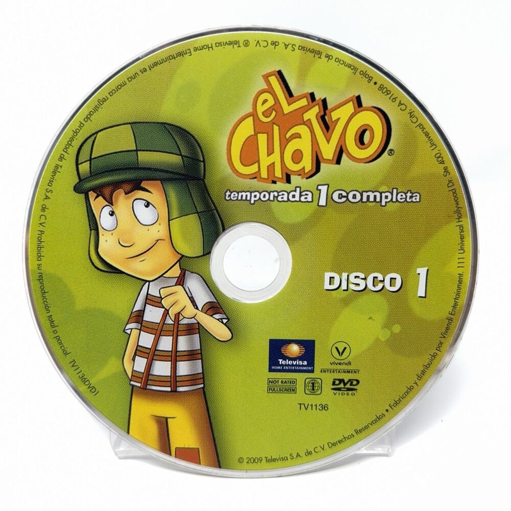 El Chavo Animado Temporada 1 Disc 1 DVD 2009 Spanish Televisa Replacement Only